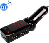 BC-06 Bluetooth Car Kit FM-zender Auto MP3-speler met LED-display 2 USB-oplader en handsfree-functie (zwart)