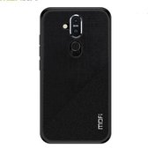 MOFI schokbestendige TPU + pc + stoffen hoes voor NOKIA X7 / 7.1 Plus (zwart)