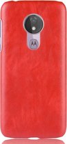 Motorola Moto G7 Power Hoesje - Mobigear - Excellent Serie - Hard Kunststof Backcover - Rood - Hoesje Geschikt Voor Motorola Moto G7 Power