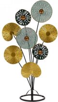 Moderne metalen decoratie "bloemen" 53cm