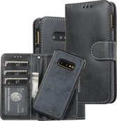 Voor Samsung Galaxy S10e Retro 2 in 1 Afneembare Magnetische Horizontale Flip TPU + PU Leren Case met Houder & Kaartsleuven & Fotolijst & Portemonnee (Zwart)