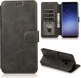 Voor Samsung Galaxy S9 Kalf Textuur Magnetische Gesp Horizontale Flip Leren Case met Houder & Kaartsleuven & Portemonnee & Fotolijst (Zwart)