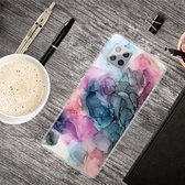 Voor Samsung Galaxy A42 5G marmeren schokbestendige TPU beschermhoes (abstract veelkleurig)