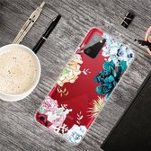 Voor Samsung Galaxy A02s schokbestendig geverfd transparant TPU beschermhoes (Gem Flower)