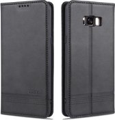 Voor Samsung Galaxy S8 AZNS Magnetische Kalf Textuur Horizontale Flip Leren Case met Kaartsleuven & Houder & Portemonnee (Zwart)