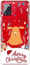 Voor Samsung Galaxy A71 5G Christmas Series Clear TPU beschermhoes (Christmas Ugly Deer)