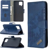 Voor Samsung Galaxy A42 5G Bijpassende Kleur Krokodil Textuur Horizontale Flip PU Lederen Case met Portemonnee & Houder & Kaartsleuven (Blauw)