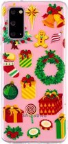 Voor Samsung Galaxy S20 Kerstpatroon TPU Beschermende Cas (Wreath Sugar Cake Man)