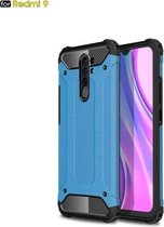 Voor Xiaomi Redmi 9 Magic Armor TPU + pc combinatiebehuizing (blauw)