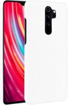 Voor Xiaomi Redmi Note 8 Pro schokbestendige krokodiltextuur pc + PU-hoes (wit)