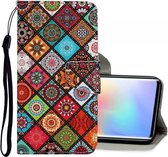 Voor Geschikt voor Xiaomi Mi Note 10 Lite Gekleurde tekening Patroon Horizontale flip lederen tas met houder & kaartsleuven & portemonnee (etnische stijl)