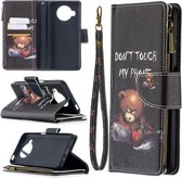 Voor Xiaomi Mi 10T Lite 5G Gekleurde Tekening Patroon Rits Horizontale Flip Leren Case met Houder & Kaartsleuven & Portemonnee (Beer)