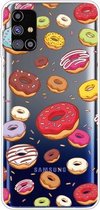 Voor Samsung Galaxy M31s schokbestendig geverfd transparant TPU beschermhoes (donuts)