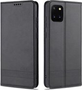 Voor Samsung Galaxy Note 10 Lite AZNS Magnetische Kalf Textuur Horizontale Flip Leren Case met Kaartsleuven & Houder & Portemonnee (Zwart)