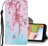 Voor Samsung Galaxy Note 20 Ultra Gekleurde Tekening Patroon Horizontale Flip PU Lederen Case met Houder & Kaartsleuven & Portemonnee & Lanyard (Kersenbloesems)