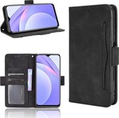 Voor Xiaomi Redmi 9T & Note 9 4G Skin Feel Kalfspatroon Horizontale Flip Leren Case met Houder & Kaartsleuven & Fotolijst (Zwart)