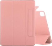 Horizontale flip ultradunne vaste gesp magnetische PU lederen tas met drievoudige houder & slaap- / wekfunctie voor iPad Pro 11 inch (2020) / Pro 11 2018 / Air 2020 10.9 (roze)