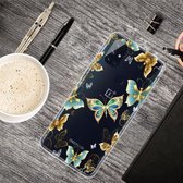 Voor OnePlus Nord N100 gekleurde tekening Clear TPU beschermhoesjes (Dorking Butterfly)