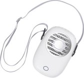 WX616 Mini Hangende Nekventilator USB Student Office Handheld Ventilator (Wit)