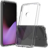 Voor Google Pixel 5 krasbestendig TPU + acryl beschermhoes (transparant)