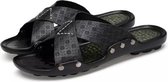 Comfortabele, ademende antislip draagbare pantoffels voor heren (kleur: zwart, maat: 38)
