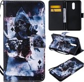 Voor LG Stylo 5 Geschilderd Patroon Horizontale Flip Leren Case, met Portemonnee & Houder & Kaartsleuven & Lanyard (Goochelaar)