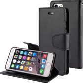 GOOSPERY SONATA DAGBOEK Serie voor iPhone 6 Plus & 6s Plus Horizontale flip lederen tas met houder & kaartsleuven en portemonnee (zwart)