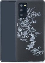 Voor Samsung Galaxy Note20 Painted Pattern Soft TPU Case (Lotus Pond)