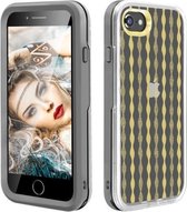 2 in 1 TPU + pc effen kleurencombinatiedruppel voor iPhone 8 Plus / 7 Plus (grijs + goud)