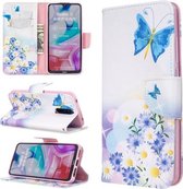 Voor Xiaomi Redmi 8 Gekleurde Tekening Patroon Horizontale Flip PU Lederen Case met Houder & Kaartsleuven & Portemonnee (vlinder Liefde Bloem)
