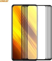 Voor Xiaomi Poco X3 / X3 NFC 5 STKS ENKAY Hoed-Prins Volledige Lijm 0.26mm 9 H 2.5D Gehard Glas Volledige dekking Film