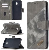 Voor xiaomi redmi 8A bijpassende kleur krokodil textuur horizontale flip pu lederen tas met portemonnee & houder & kaartsleuven (grijs)