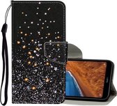 Voor Xiaomi Redmi 7A Gekleurde tekening patroon Horizontale flip lederen tas met houder & kaartsleuven & portemonnee (zwarte ster)