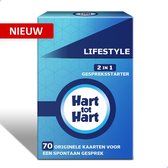 Hart tot Hart Lifestyle - 2-in-1 Gespreksstarter - 70 kaarten - Relatiespel - Vragen spel volwassenen - Vragenspel Relatie - Gespreksstarters - Relatie Kaartspel - Praatkaarten - V