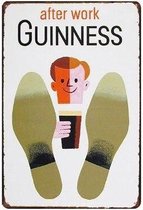 Retro Muur Decoratie uit Metaal Bier Drinken 20x30cm SA-2044