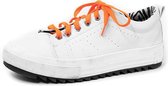 Sneakerveters | Platte oranje veters | lengte: 100cm | 8 mm breed