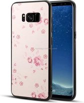 Voor Galaxy S8 TPU + PC Peach Flower Printed Pattern Surface Protective Back Case