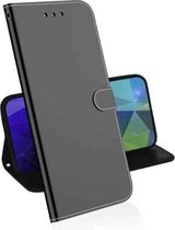 Voor OnePlus 9 Lmitated Mirror Surface Horizontale Flip Leather Case met houder & kaartsleuven & portemonnee & lanyard (zwart)