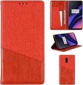Voor OnePlus 6T MUXMA MX109 horizontale flip lederen tas met houder en kaartsleuf en portemonnee (rood)