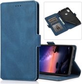 Voor Xiaomi Redmi Note 6 Retro Magnetische Sluiting Horizontale Flip Leren Case met Houder & Kaartsleuven & Fotolijst & Portemonnee (Blauw)