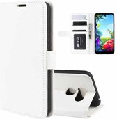 Voor LG K40S R64 Texture Single Fold Horizontale Flip Leather Case met houder & kaartsleuven & portemonnee (wit)