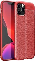 Voor iPhone 12 Pro Max Litchi Texture TPU schokbestendig hoesje (rood)