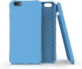 Voor iPhone 6 Plus effen kleur TPU slank schokbestendig beschermhoes (blauw)