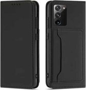Voor Samsung Galaxy A02s (EU-versie) Sterk magnetisme Vloeibaar gevoel Horizontale flip lederen tas met houder & kaartsleuven en portemonnee (zwart)