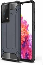 Voor Samsung Galaxy S21 Ultra 5G Magic Armor TPU + PC combinatiehoes (marineblauw)
