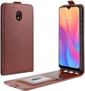 Voor Xiaomi Redmi 8A Crazy Horse verticale flip lederen beschermhoes (bruin)