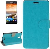 Crazy Horse Texture Horizontale Flip Leren Case met Houder voor Lenovo S898T / S898T + (Blauw)