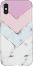 TPU-beschermhoes voor iPhone X & XS (Stitching Tricolor)