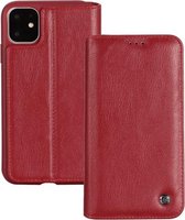 Voor iPhone 11 GEBEI schokbestendig TPU + PU horizontaal lederen flip-hoesje met kaartsleuven en houder (rood)