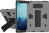 Voor iPad Pro 10,5 inch pc + siliconen schokbestendige beschermhoes met houder (zwart + grijs)